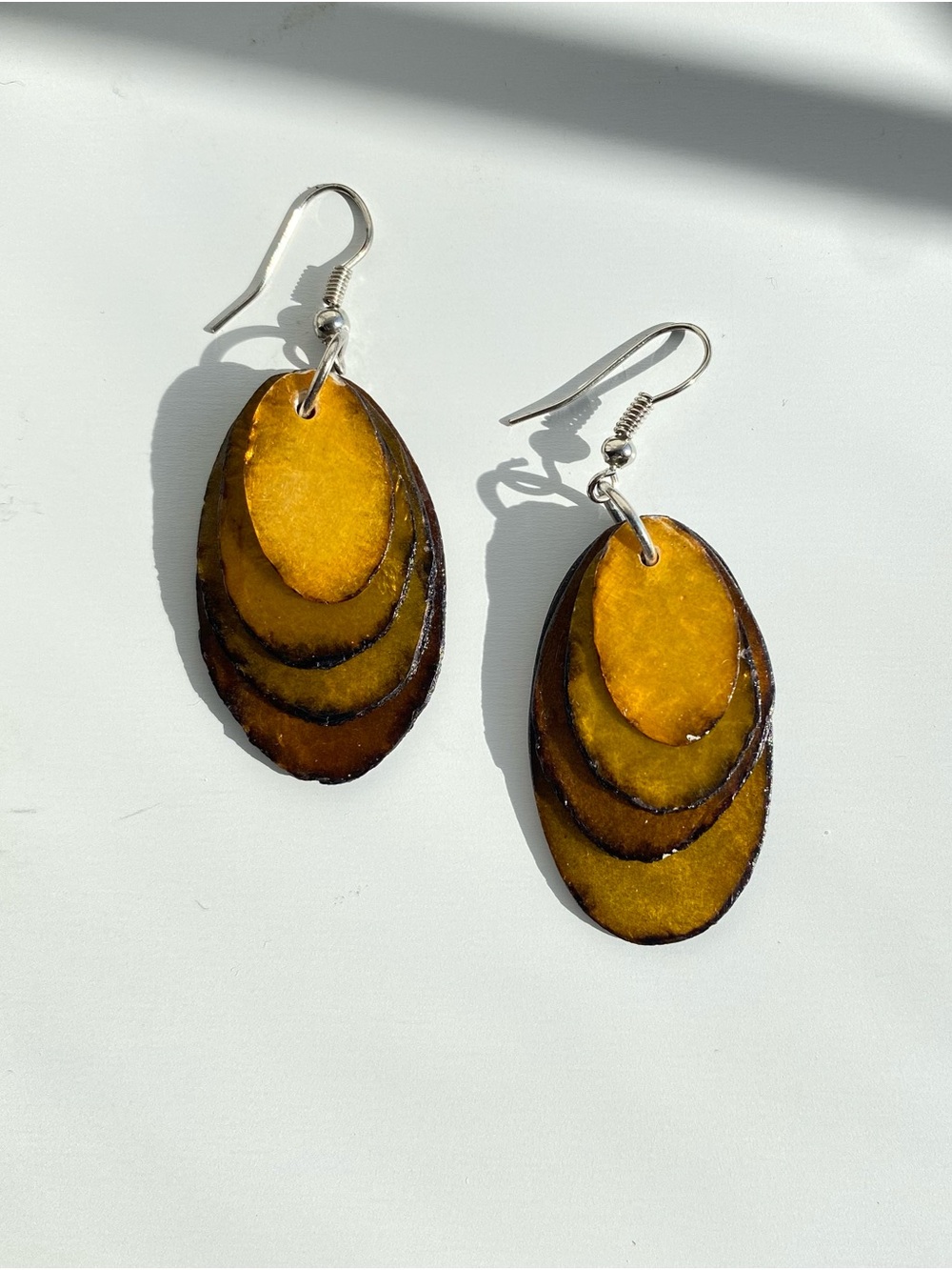 Gold-Tone Layered Disc Drop Earrings